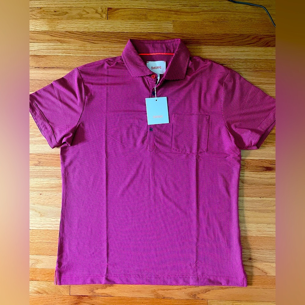 Swims me at classic short sleeve Polo shirt, size L. New with tag